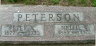 Peter X & Nellie W Ray Peterson stone