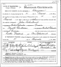 Myrtle Belle (Christensen) & John Rohrabaugh Marriage Certificate