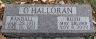 Headstone for Randall and Ruth May Butler O'Halloran