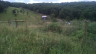 View of old farm from cemetery on hill