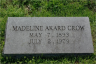 TOMBSTONE: Madeline Akard Crow