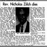 Obituary for Nicholas Ziilch (Aged 88)